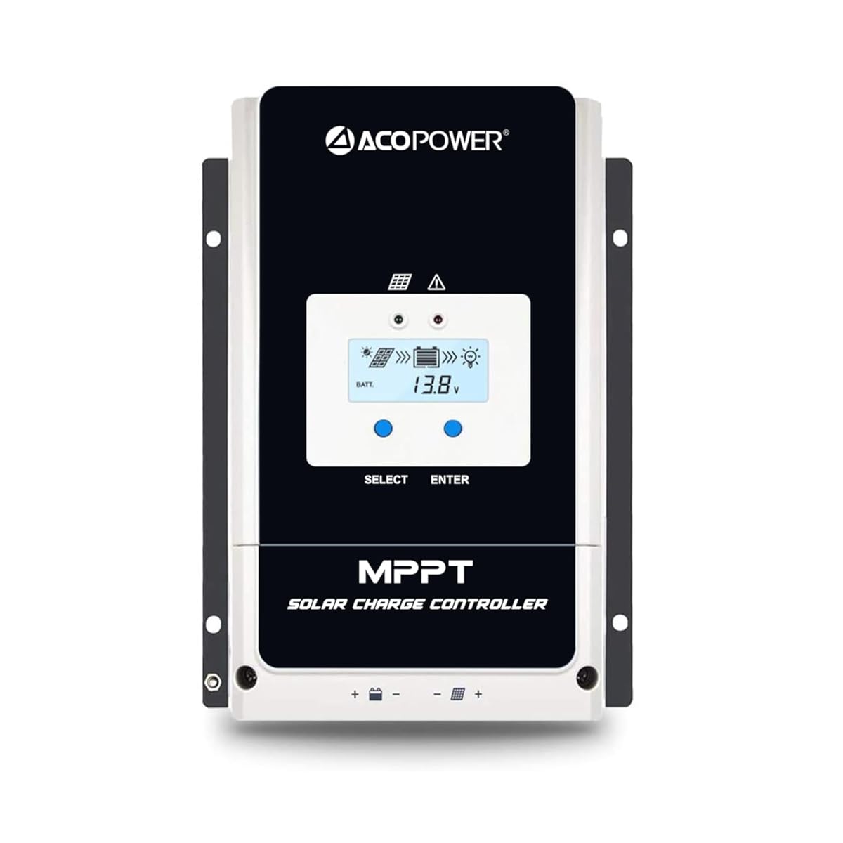 ACOPOWER 60A MPPT Solar Charge Controller 12V/24V/36V/48VDC Auto System Voltage Max.PV 150V Solar Panel Regulator with Backlight LCD Display Gel Sealed Flooded Lithium-ion LiFePO4 Battery, Silver