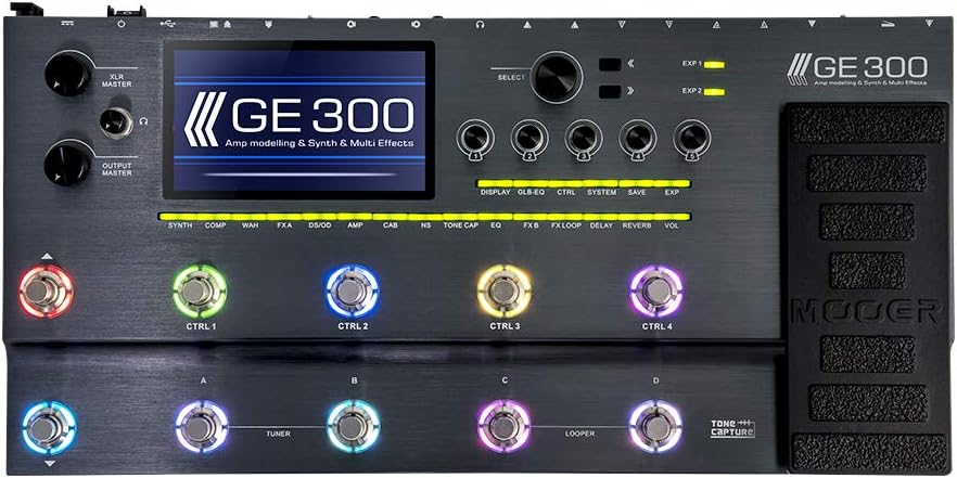 MOOER GE300 Amp Modelling, Multi Effects, Guitar Synth Pedal, Flagship Multi Effects Instruments Processor for Guitar Recording,Stage Live show