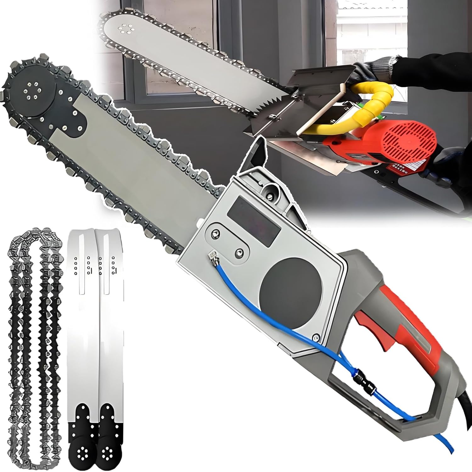 2025 Handheld Wall Groove Cutting Machine & Chain Saw Cutter With Water Cooling - 35cm & 48cm Cutting Depth,For Granite,Reinforced Concrete,Brick - Professional Power Cutting Tool 480