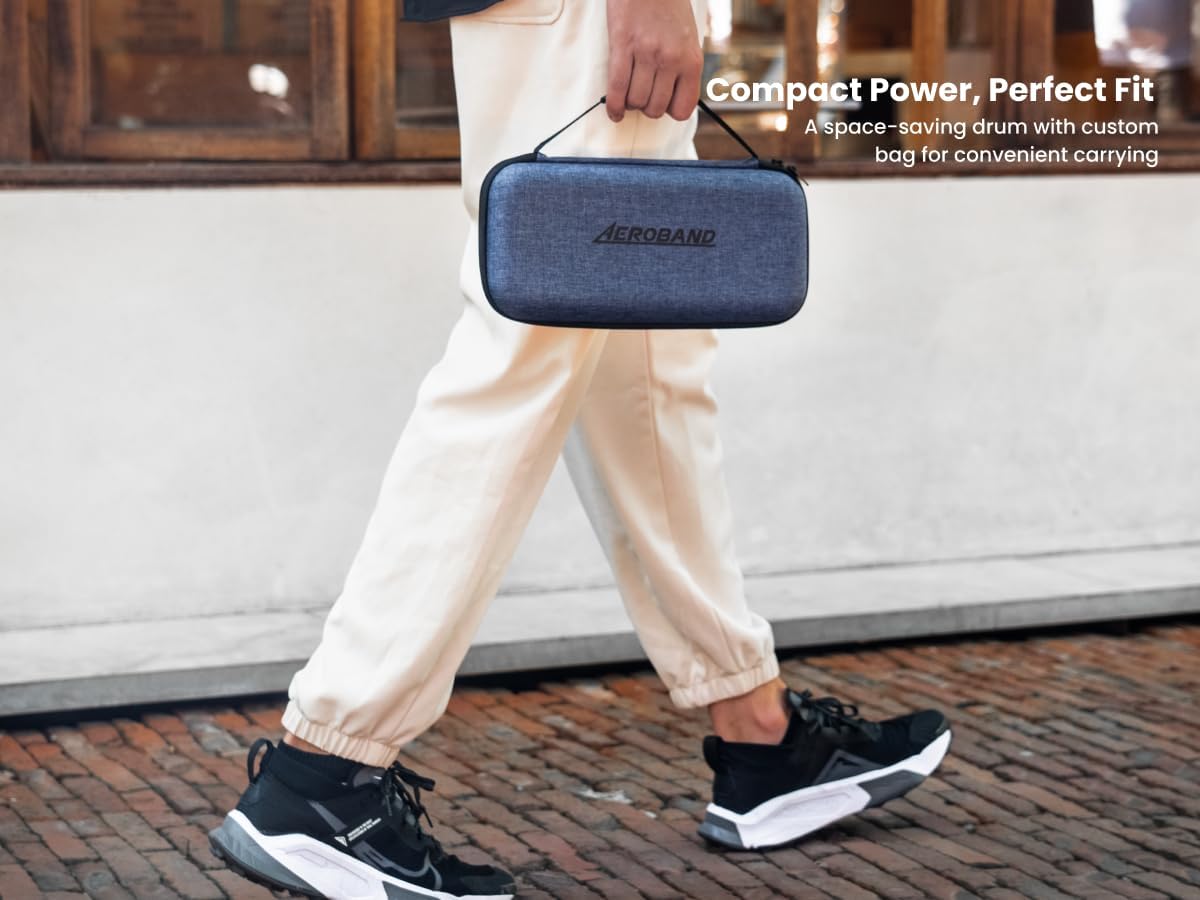 Aeroband PocketDrum 2 Max - Electric Drum Kit with Air Sticks, Bass Drum and Hihat Pedal