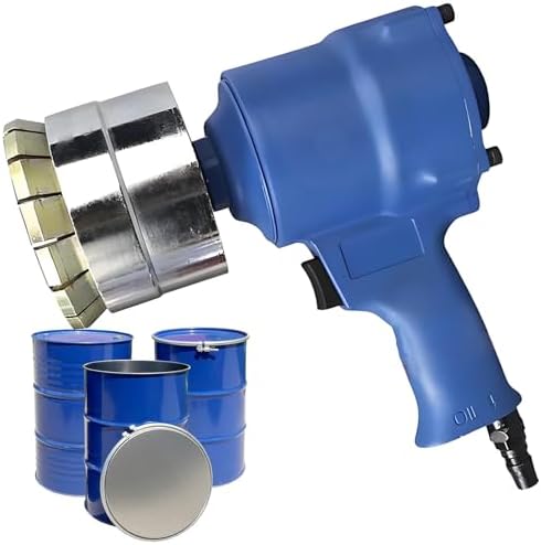 200L Pneumatic Oil Barrel Crimper - Handheld Drum Sealing Machine for Paint Barrels, Φ35mm & Φ75mm Capping Tool, 1300Lbs Pulling Force, Industrial Quality