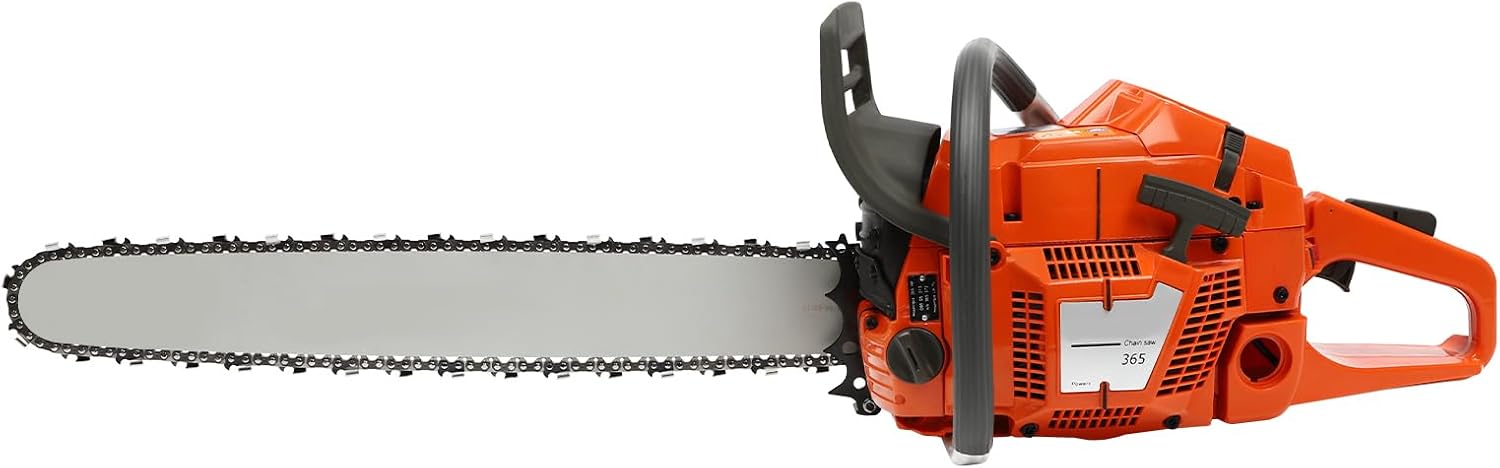 65CC 2-Stroke Gas Chainsaw,Gasoline Powered Chain Saw with 24inch Guide Bar,2700Rpm 3.4KW Professional Handheld Cordless Petrol Chain Sawing Garden Tool for Wood Cutting,Tree Trimming,Land Clearing