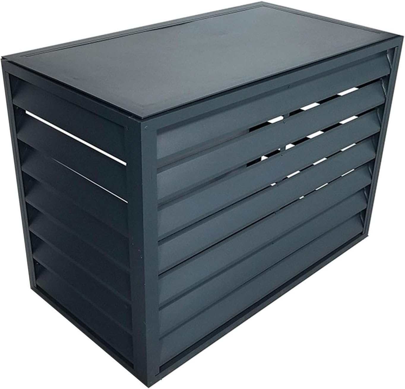 Air Conditioner Cover For Outside Units, All Weather Freestanding Privacy Screen Fence Panels, Aluminum Trash Can Enclosure Protective Cover, Condenser Protective Cover AC Unit Cover ( Color : Grey