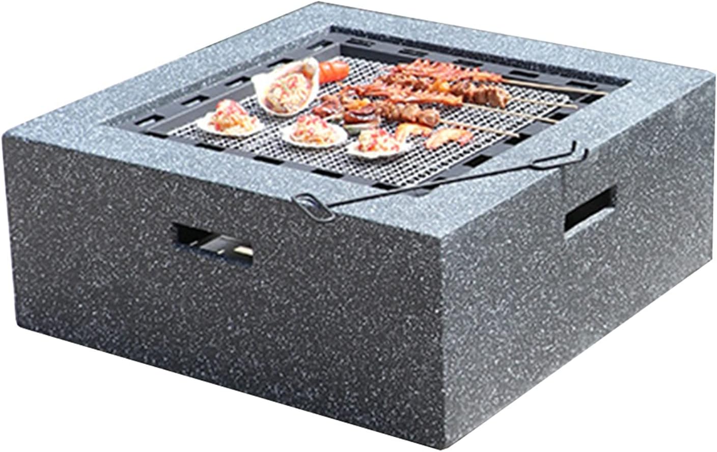 Fire Pit Outdoor Garden fire Pit, Wood Burning fire Pit with Dome Screen and Poker, Barbecue Set