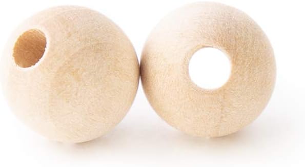 12MM (1/2 inch ) Round Wooden Beads w/ 5/32 inch hole-Bag of 2000