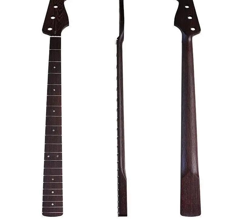 Guitar Part for 4 Strings Jazz Bass Neck Wenge Wood 20 Fret DIY Bass