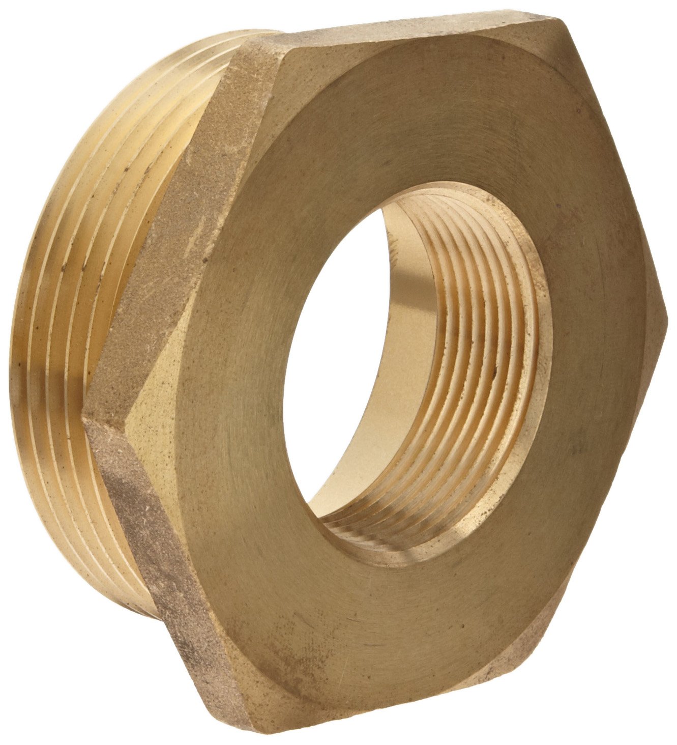 Moon 356-1562521 Brass Fire Hose Adapter, Bushing Hex, 1-1/2