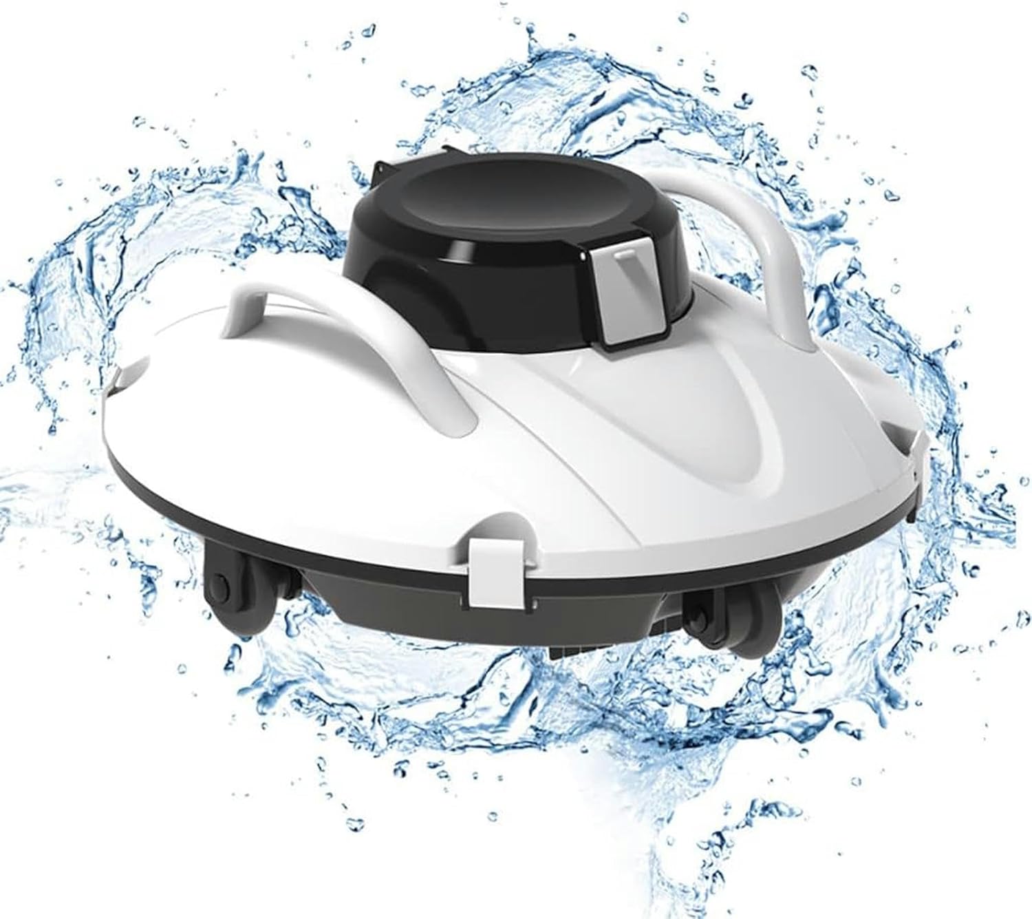 Robotic Pool Cleaner Smart Cordless - 90 Mins Runtime Rechargeable, Above Ground Flat Pool Vacuum Robot