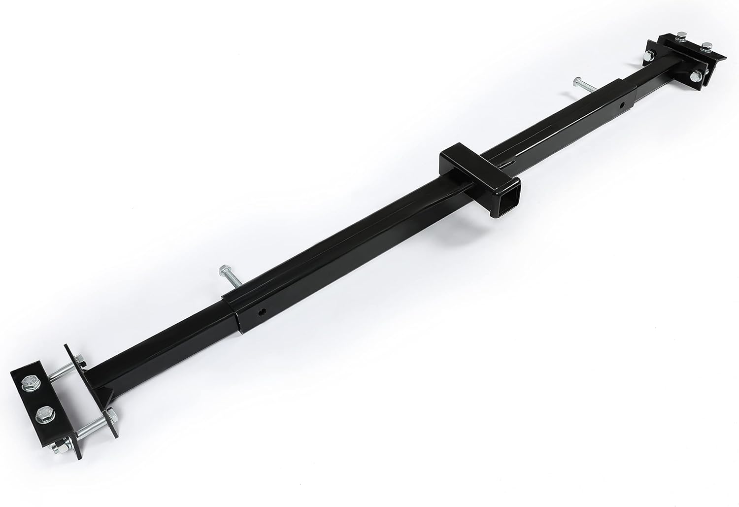 Universal 2 Inch Trailer Hitch Receiver Adjustable Accessory Trailer Hitch Powder Coated Steel Black