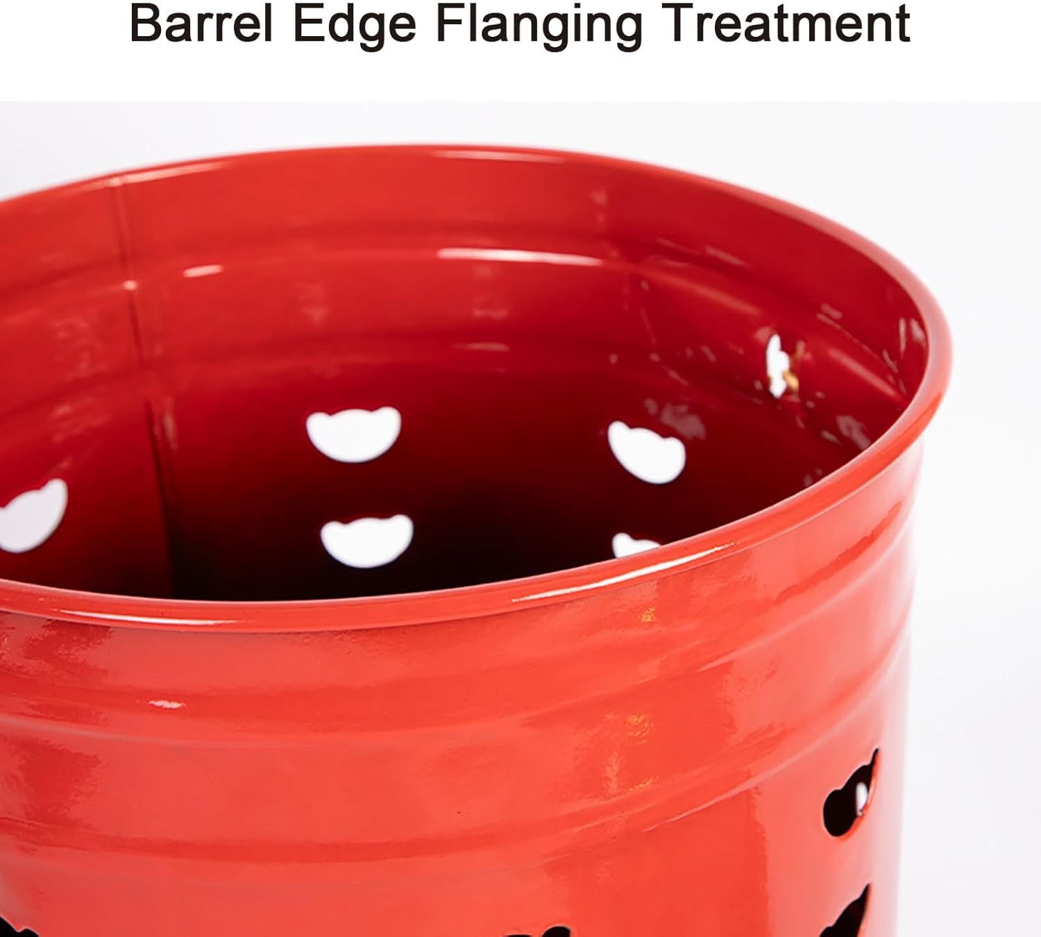 Burn Barrel, Incinerator, Incinerator Barrel with Lid Incinerator, Fire Pit, Metal Barrel, Good to Burn Old Bills, Garden Leaf, Documents and Paper (Size : Large) (One Color Large)