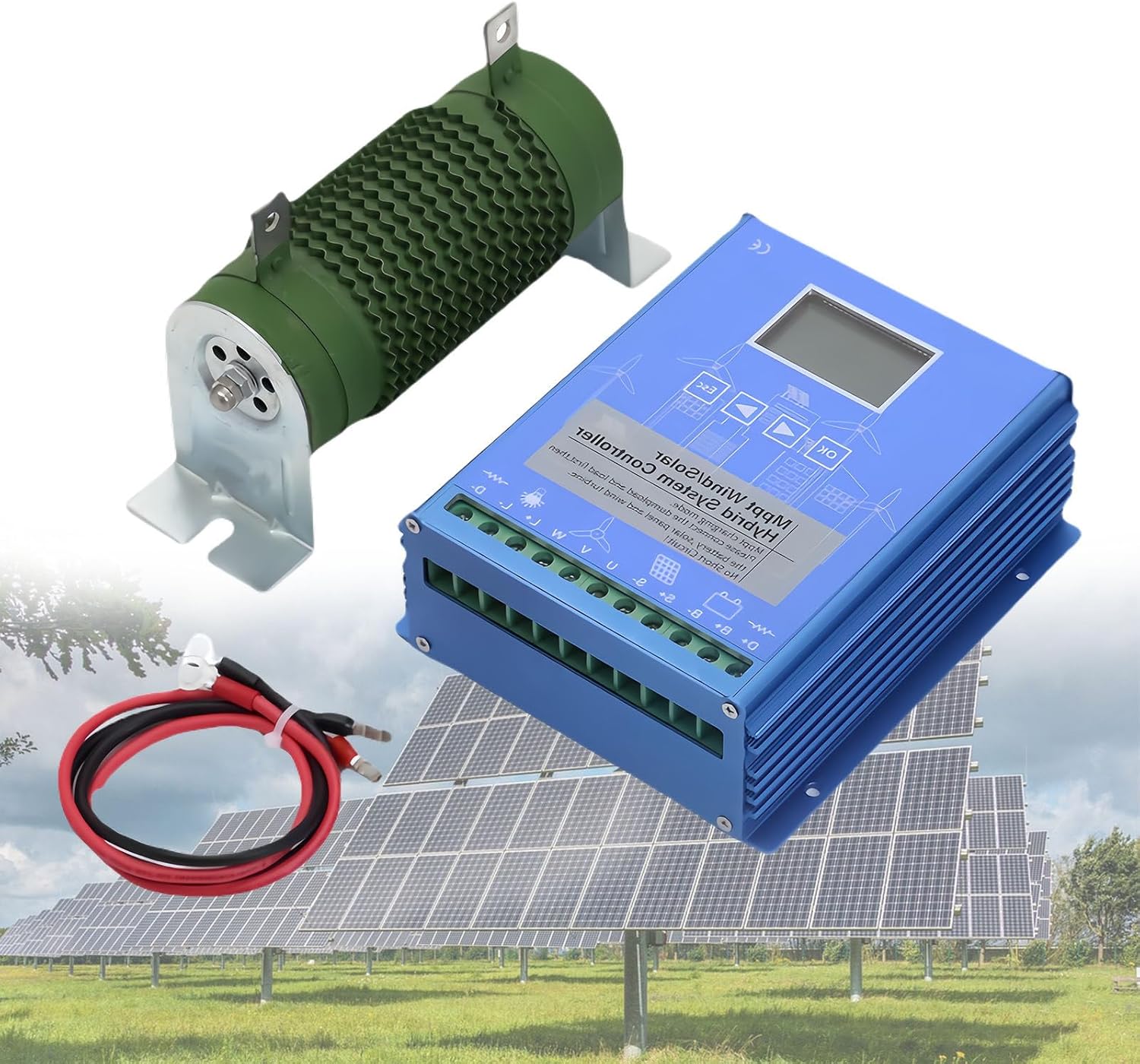 Wind Solar Hybrid System Mppt Charge Controller, 12v/24v/48v with Self Dumping Load, Wind Turbine Generator Solar Panel Automatic Regulator, Wind Solar Hybrid Charge Controller. 24V-13000W