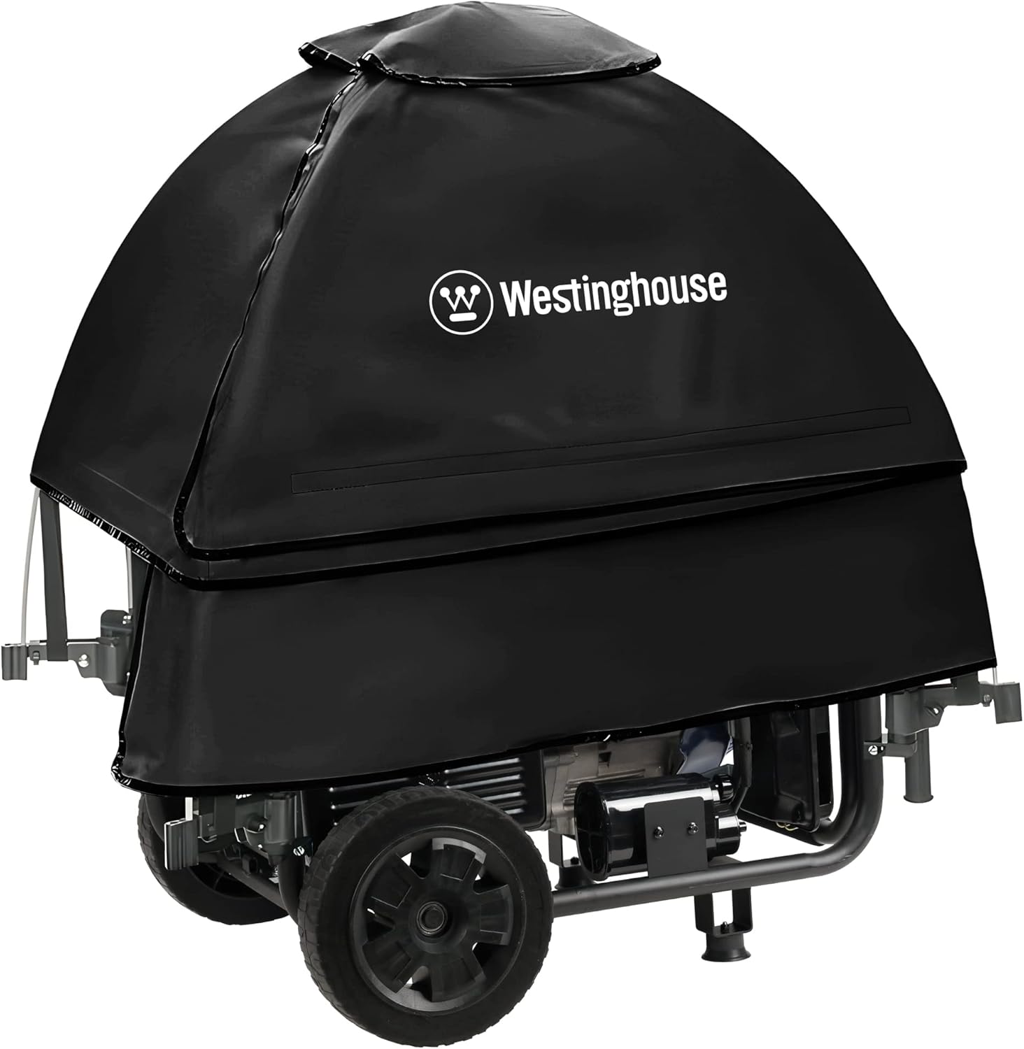 Westinghouse WGenTent Generator Running Cover for Open Frame Generators,Black + Westinghouse Outdoor Power Equipment WGen Generator Cover - Universal Fit For Portable Generators Up to 9500 Rated Watts