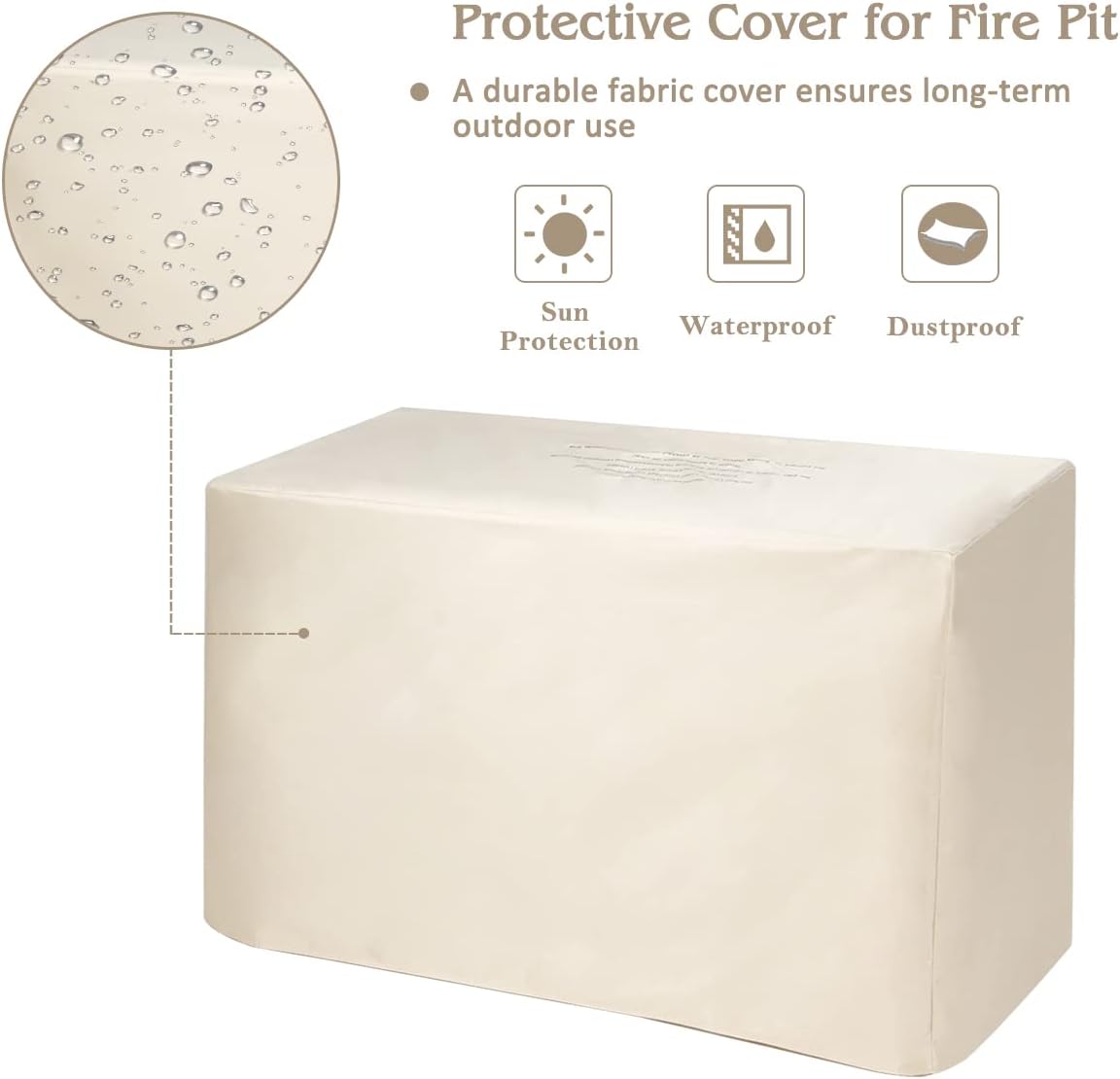 Giantex Gas Fire Pit Table w/Ceramic Tabletop, 42 Inch 60,000 BTU Rectangular Propane Fire Pit Table, Outdoor Electronic Ignition Propane Heater w/Table Cover, Waterproof Cover, Lava Rock