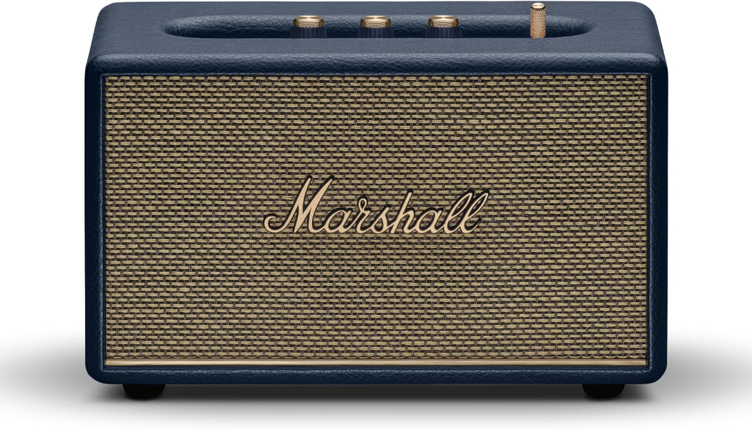 Marshall Acton III Bluetooth Home Speaker - Loud Stereo Sound with Bass and Treble Controls | Plug-in Powered | 3.5 mm Aux Input - Midnight Blue