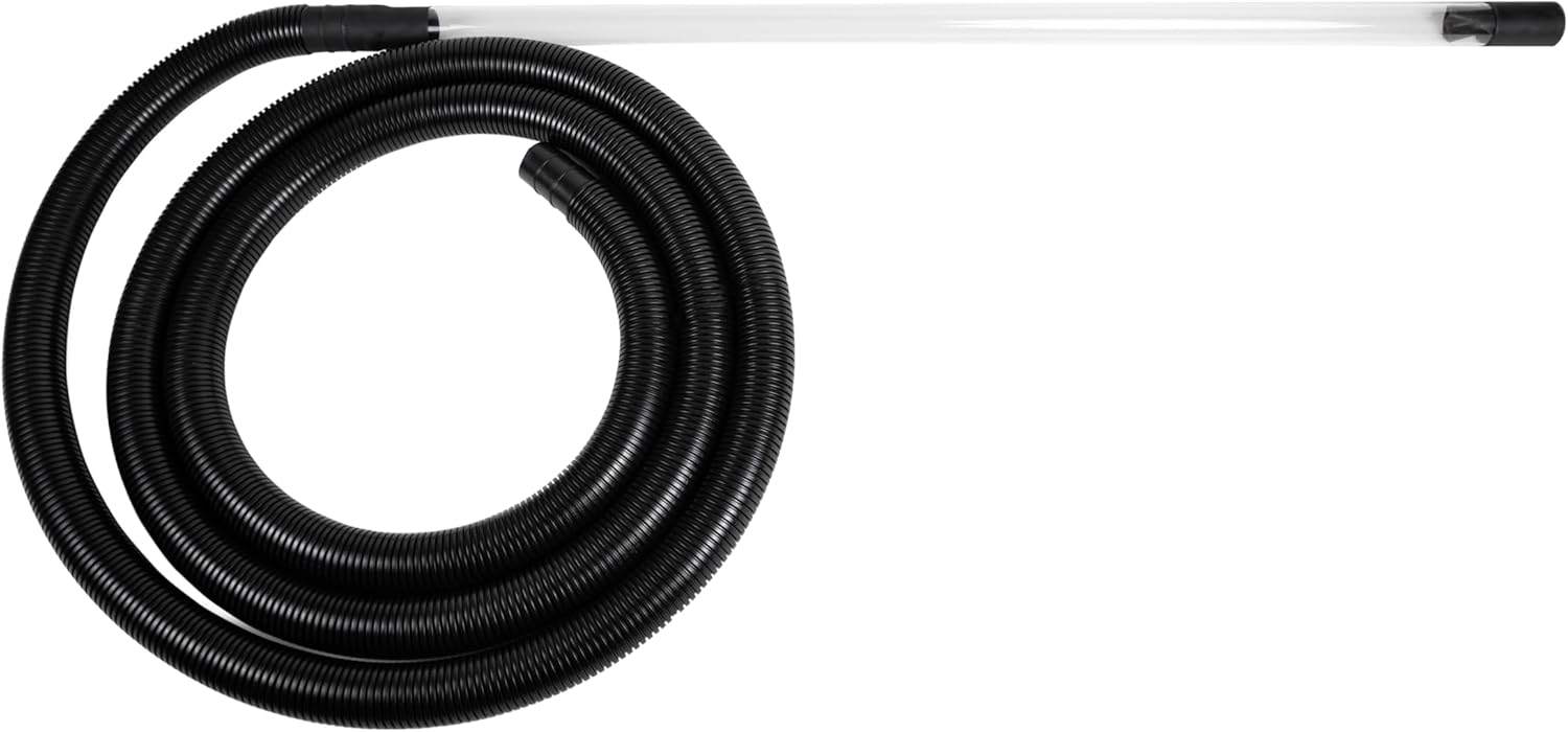 Heatwave Spa Drain and Vacuum with Hose – NP5877 Self-Priming Hot Tub Cleaner with 12-Ft Drain Hose – Non-Electric Manual Spa Vacuum for Hot Tub, Jacuzzi, and Quick Water Removal - Black