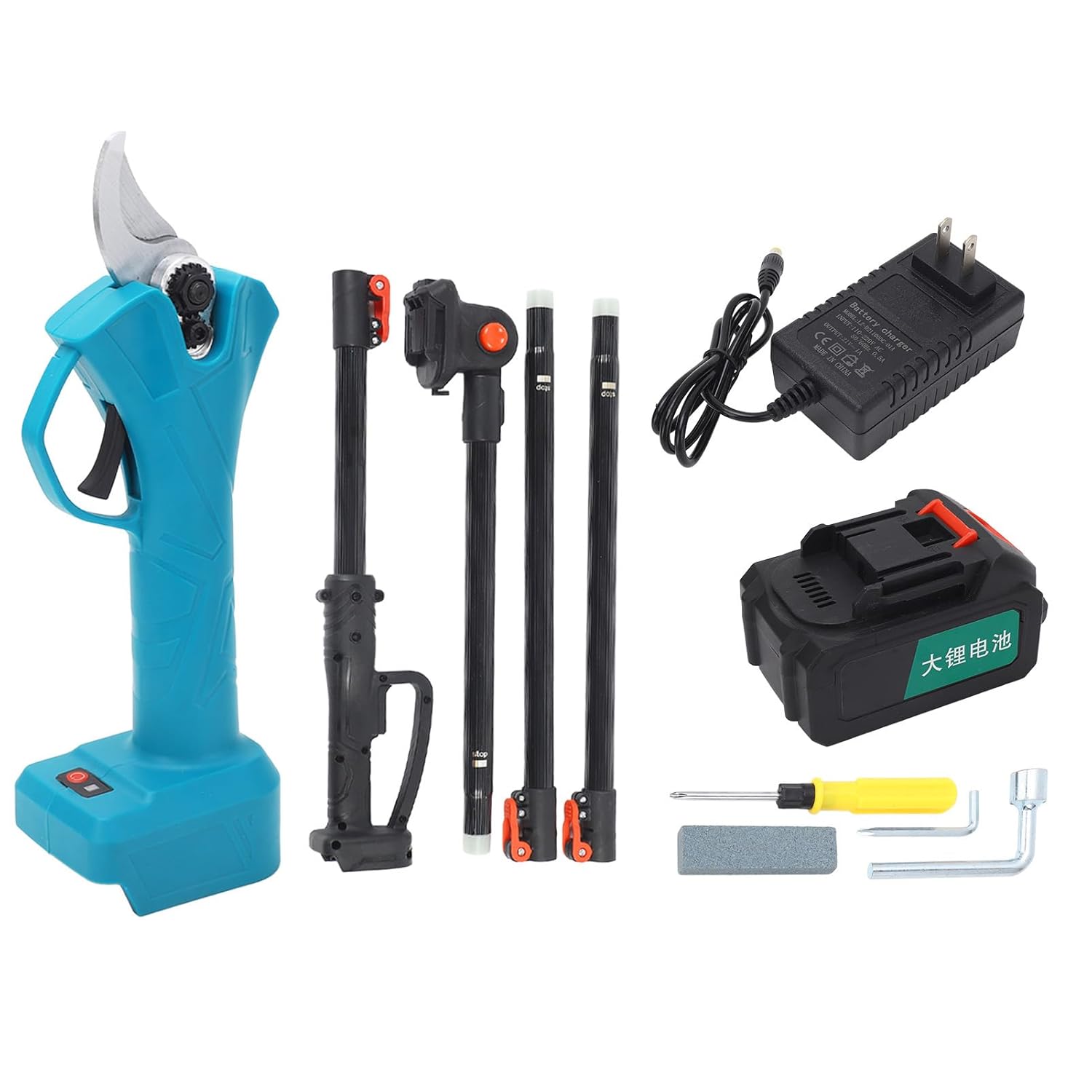 Electric Pruning Shears Rechargeable Gardening Electric Shears Cordless Tree Branch Pruner for Tree Trimming (US Plug)