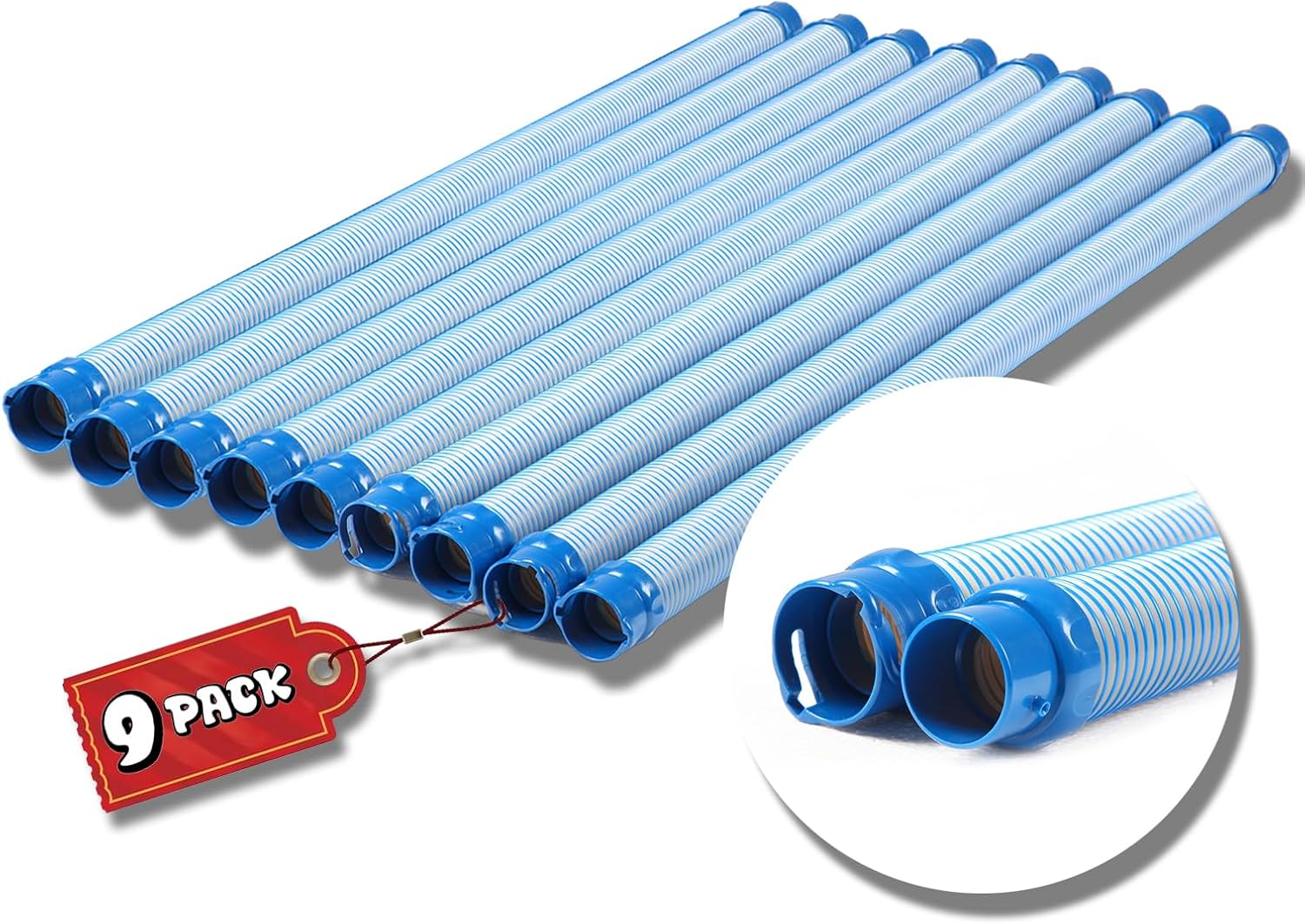 Pool Cleaner Hose for Zodiac MX6 MX8 Replacement Parts, 39 Inch R0527700 Twist Lock Pool Vacuum Hose,One Year Warranty (9pack)