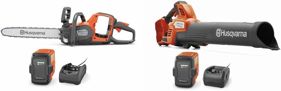 Husqvarna Power Axe 350i Cordless Electric Chainsaw & Leaf Blaster 350iB Battery Powered Cordless Leaf Blower