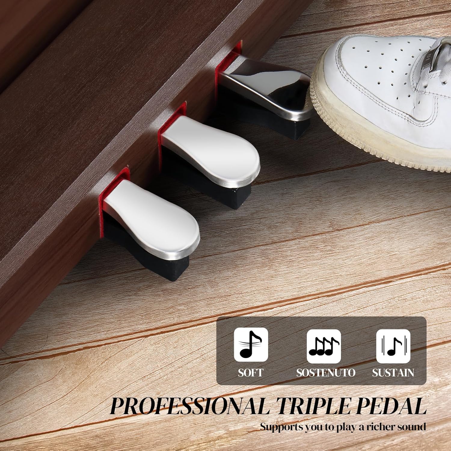 Ktaxon 88 Key Full Weighted Keyboard Piano Electric Keyboard Piano, Digital Piano with Professional 3 Pedal, 2 Stereo Speakers, MP3 Function, USB-MIDI and Unique Clamshell Design(Black Walnut)