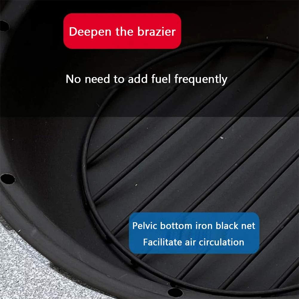 Courtyard Grill Heating Stove, Charcoal Outdoor Grilling Stove BBQ Grill/Fire Pit, Dining Table, Garden Heater Bowl, Multi-Purpose Smoked Grill