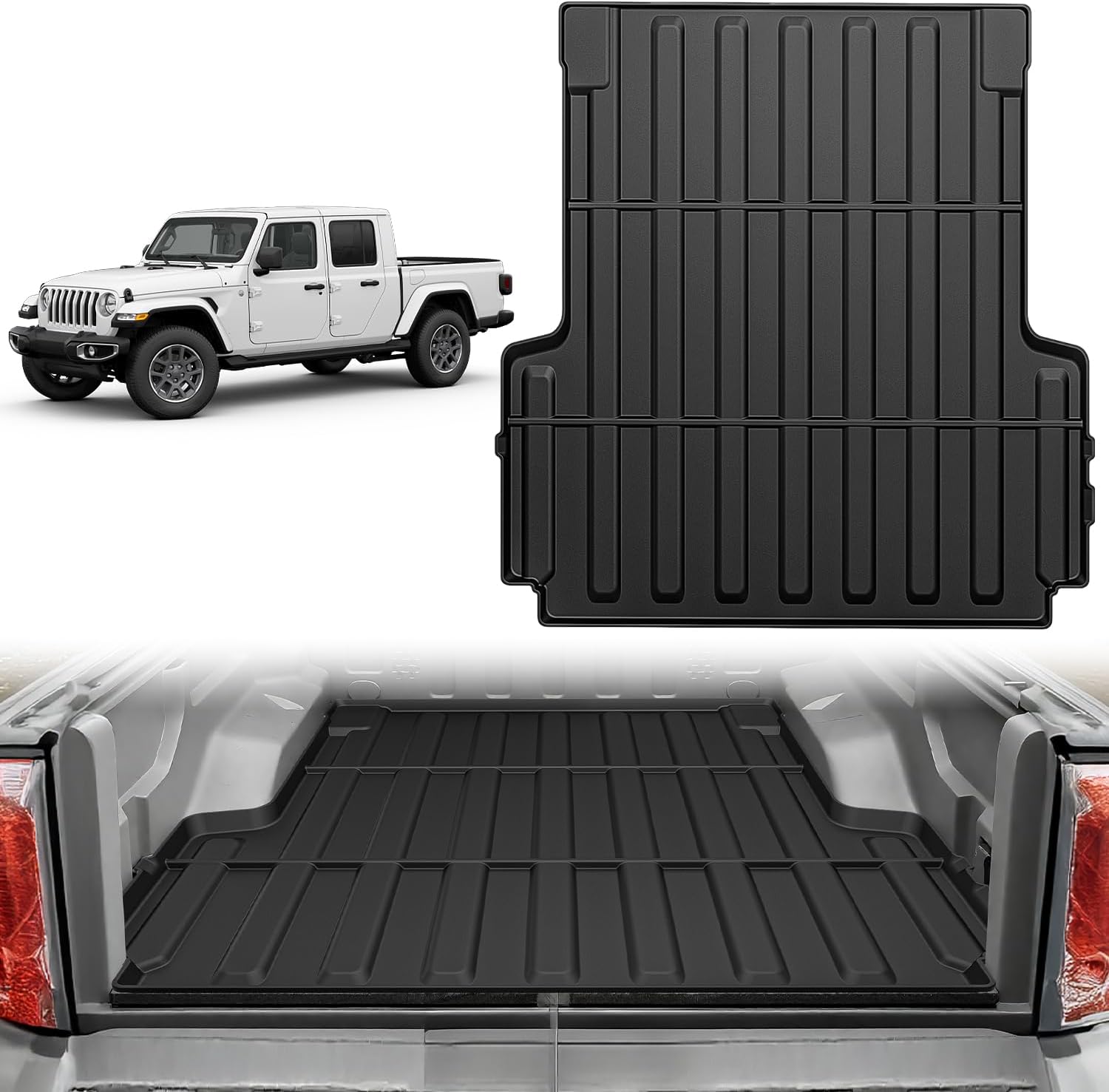 Nilight Truck Bed Mat 5 FT for 20-25 Jeep Gladiator JT, TPE Heavy-Duty Pick-up Bed Liner for Gladiator 2020 2021 2022 2023 2024 2025 Accessories, Anti-Slip Texture, All Weather Protection