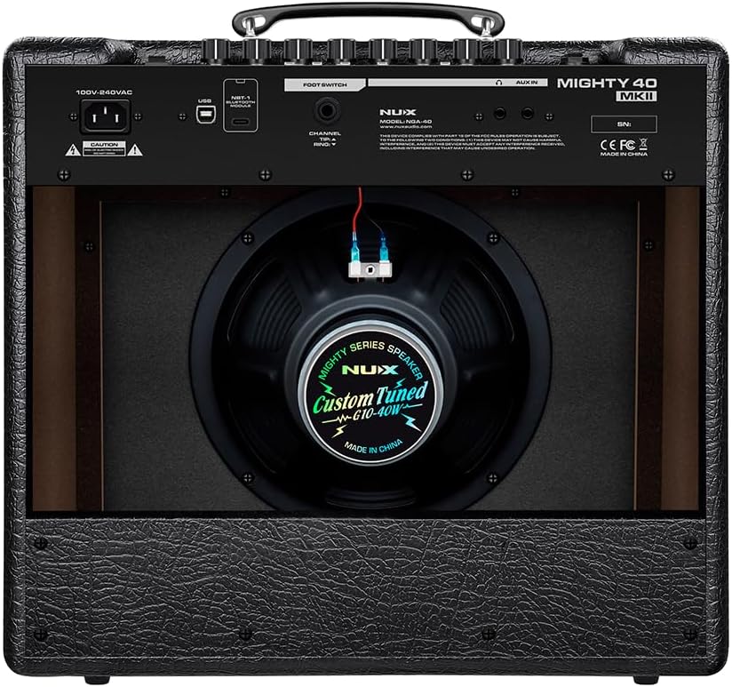 NUX Mighty 40 MKII 40 Watts Guitar Modeling Amplifier, Effects, 30s Phrase Loop with Auto Tempo