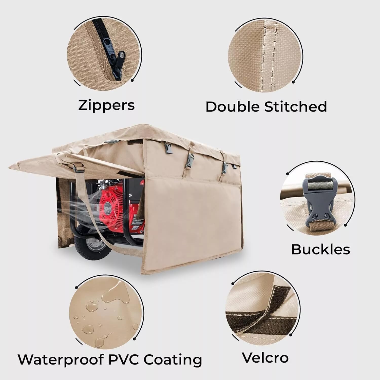 Rain Shelter Enclosure for Portable Generator Heavy Duty Generator Shed Cover