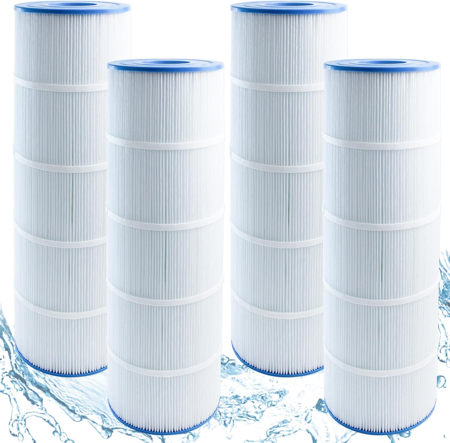 4-Pack PCC105-PAK4 Pool Filter Replaces for Pentair CCP420, 178584, Ultral-A6, Unicel C-7471, 817-0106, R173576, Filbur FC-1977, 570-0425-07, Pentair Clean and Clear Plus 420,105Sq.ft