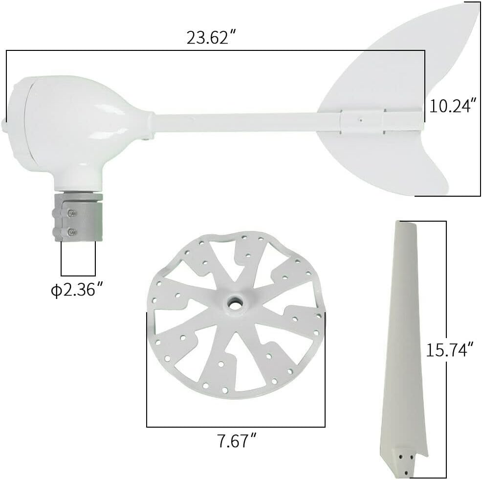 8000W DC 12V-220 V Wind Turbines Generator 8 Blades Powerful Windmill with Power Charge Controller
