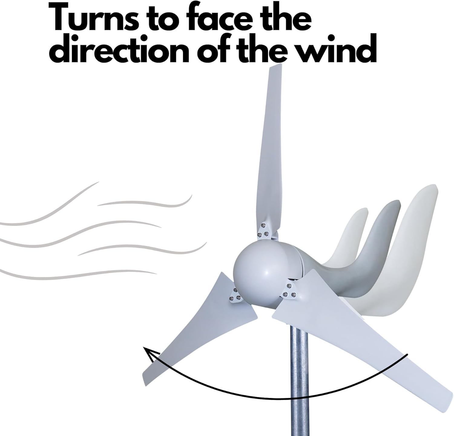 Windmill 400W 12V Land and Marine Wind Turbine Generator kit. Inbuilt MPPT Charge Controller + Automatic and Manual Braking System with Amps Meter. DIY Installation.