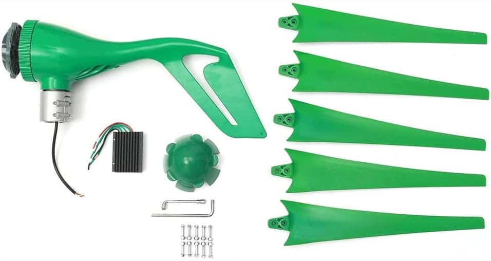 1000W Wind Turbine Generator Kit, Free Energy Windmill Generator, Small 5 Blades Wind Turbine Generator, Industrial Machinery Equipment for Marine Home Charging