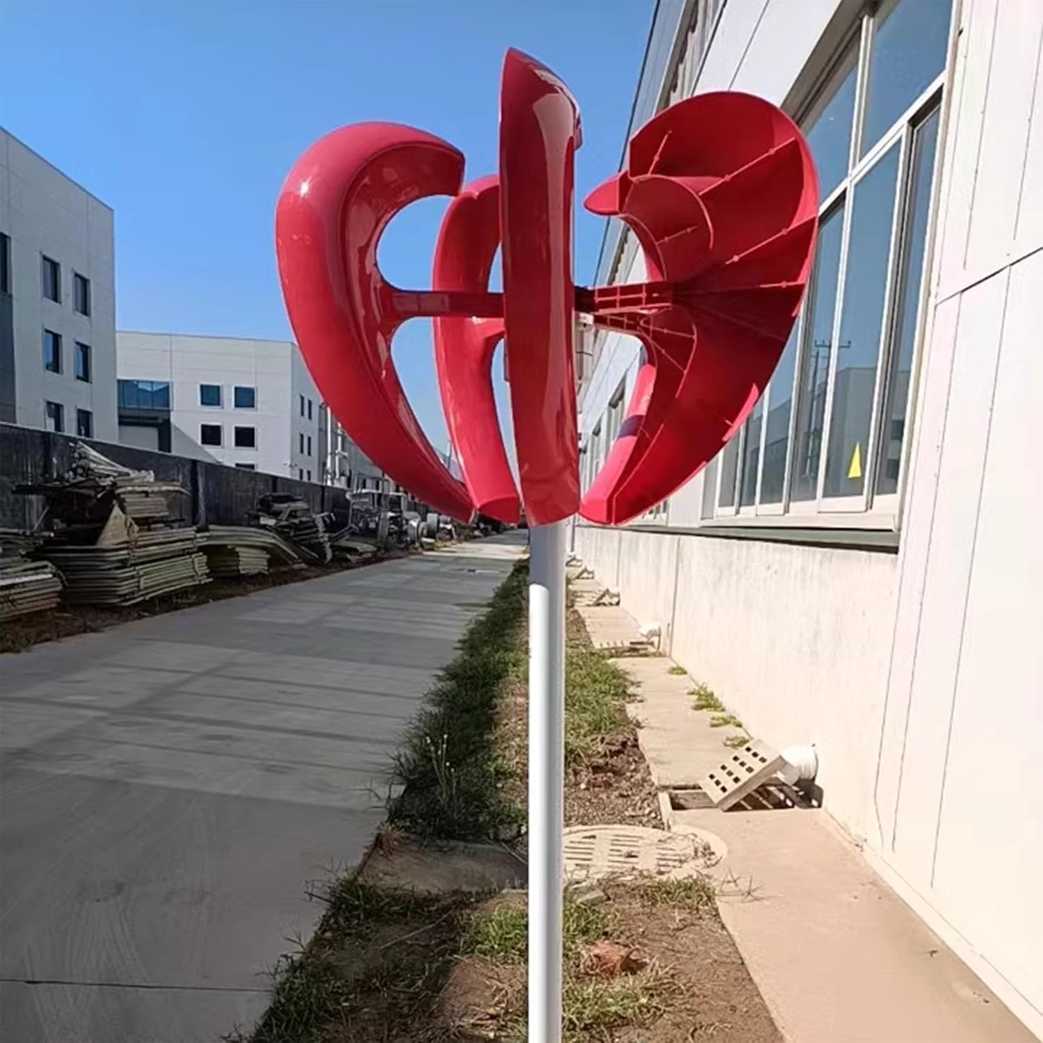 1KW Vertical Axis Wind Turbine 12v/24v/48v Permanent Magnet Synchronous Wind Turbine with Controller Household Wind and Solar Hybrid Power Generation System (Color : 48V)