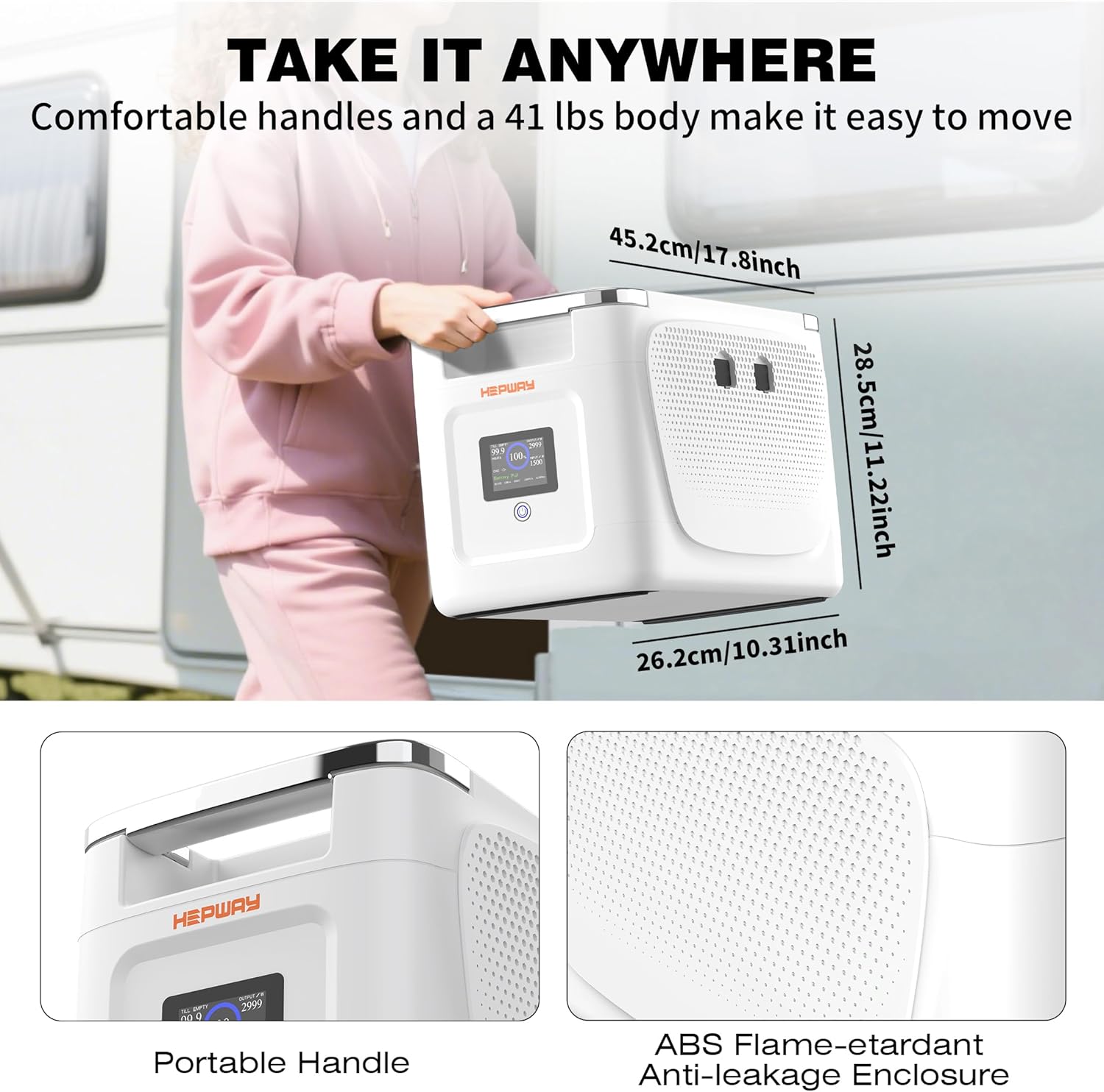 Portable Power Station with 3 Pcs Extra Battery, 2000W 8192Wh LiFePO4 Expandable to 32KWh, E-Turbo Output 3600W & Fast Charging 1500W, Solar Generator for Home Outage UPS Backup, Camping & RVs