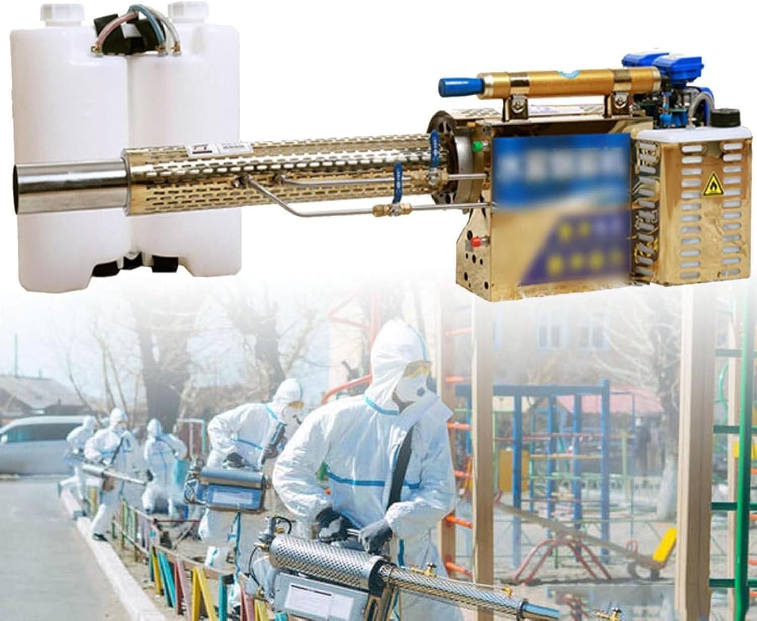 Portable Pulse Jet Thermal Fogger Machine,360° UlV Spray,15L Nebulizer Disinfection,Atomizer for Outdoor Agricultural Yellow