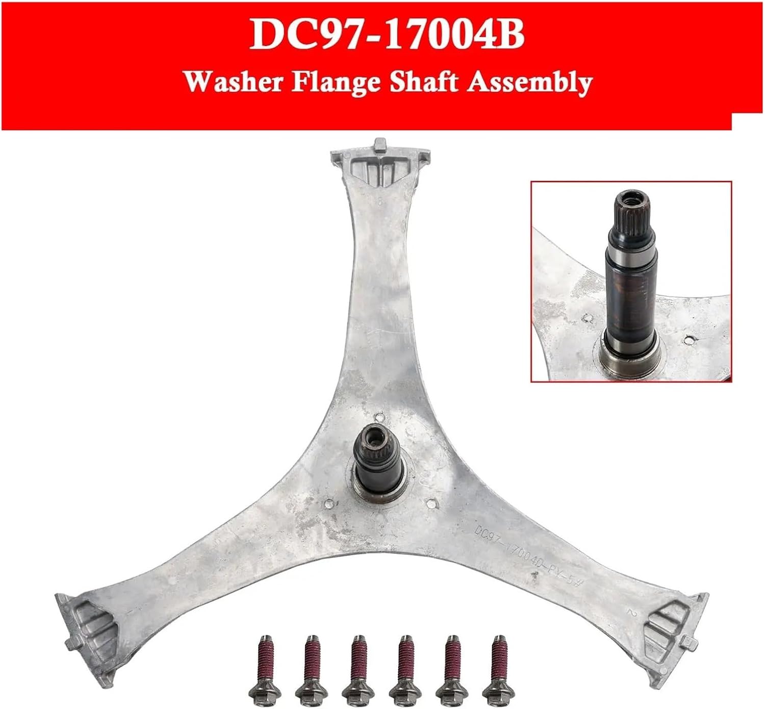 Washing Machine Inner Drum Bracket Flange Shaft Assembly Spider Arm DC97-17004D Washing Machine Tripod