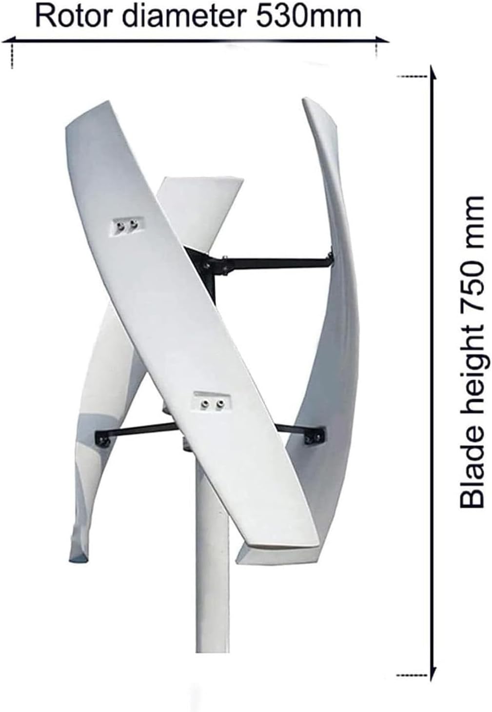 3000W Vertical Axis Wind Turbine Generator Kit - Efficient 12V Wind-Solar Hybrid Power System for Home & Garden, Low Wind Speed Start at 2M/S, Renewable Energy Solution