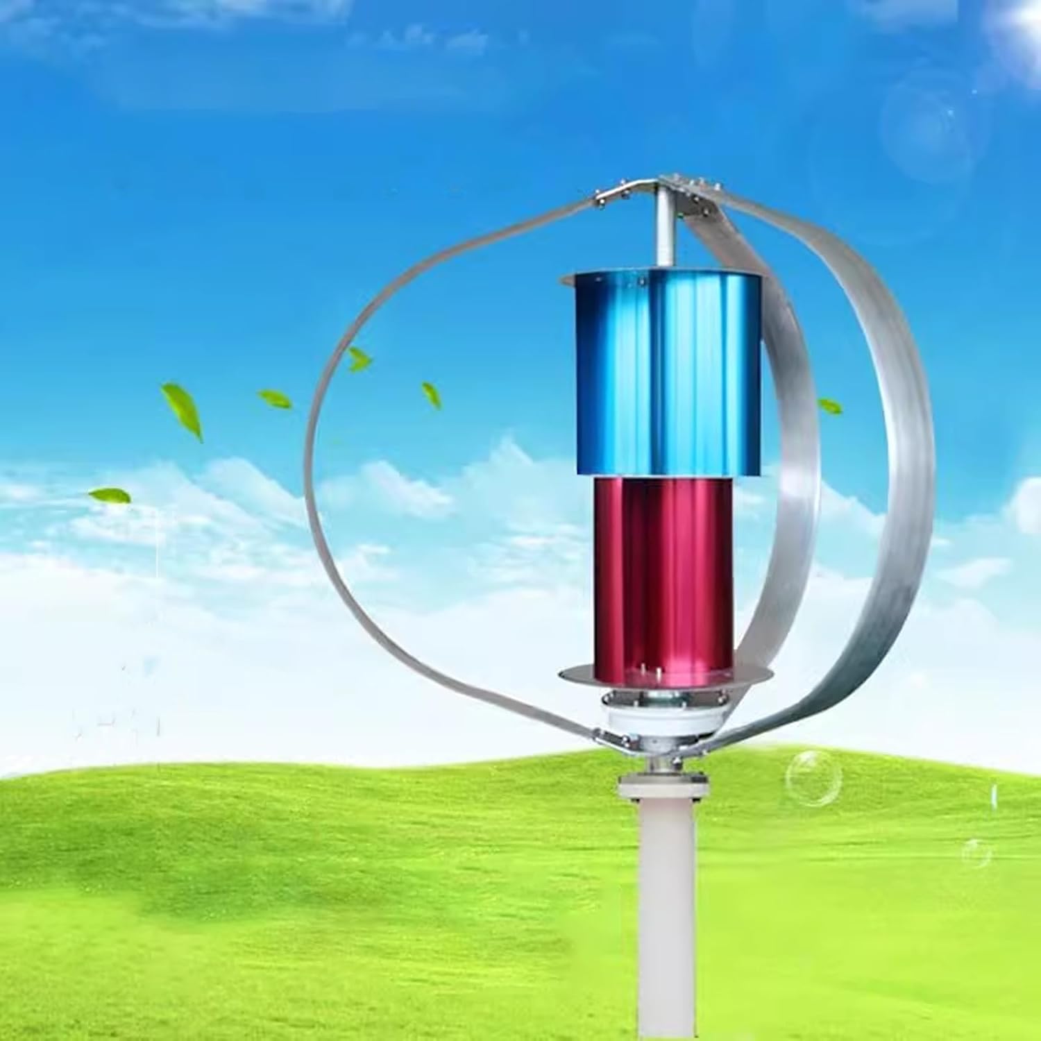 Wind Turbines Generator Kit for Home Vertical Wind Turbines with Controller Three-Phase AC Permanent Magnet Synchronous Generator 12V 24V Wind Generator(100W 24V)