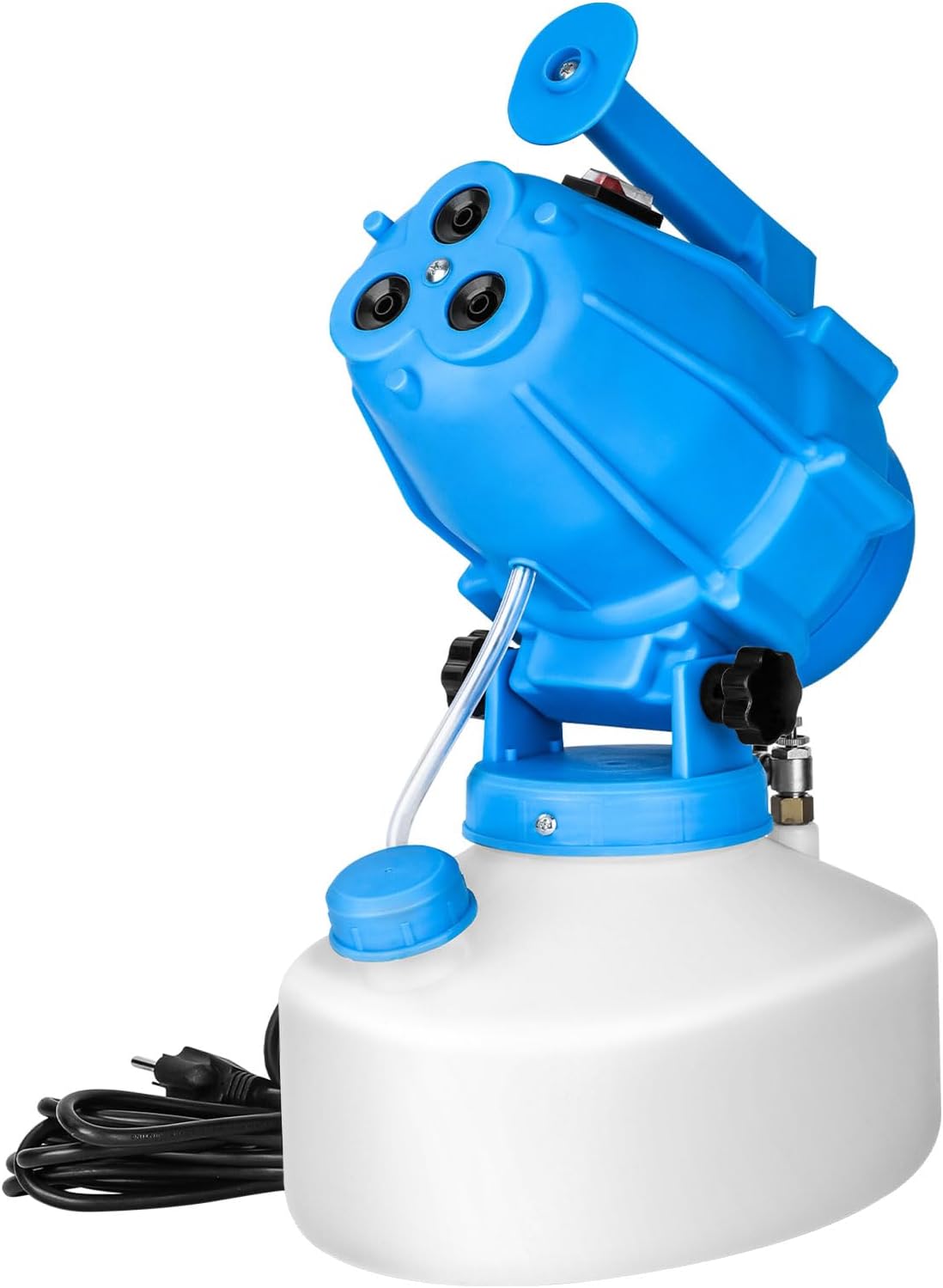 5L (1.3 Gallon) Electric ULV Fogger Machine with 3 Nozzles, Portable Sprayer Cold Fogger Machine Spraying Adjustable Flow Rate Distance 30ft for Home Hotel Church School Yard Garden