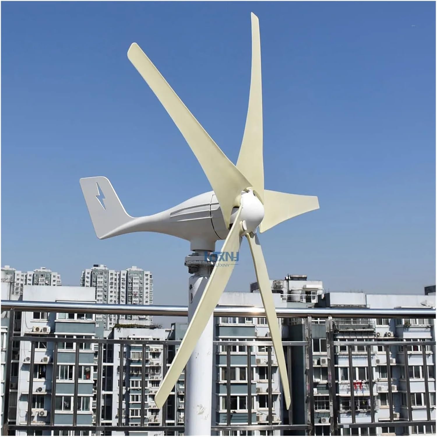 Wind Turbine Generator 3000W 5000W 7000W 12V 24V 48V 3 Blades Horizontal Wind Turbine Power Generator Windmill With MPPT Hybrid Charger Controller Low Starting Speed for Home(Hybrid control,48V_3000W)
