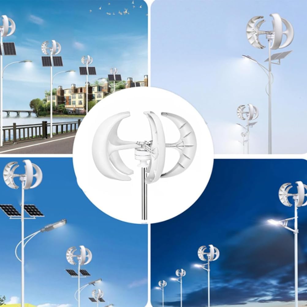 8000W Vertical Wind Generator Kit 12V 24V 48V 220V 5 Blade Windmill Generator Suit for Hybrid Solar Wind System(with Charge Controller)
