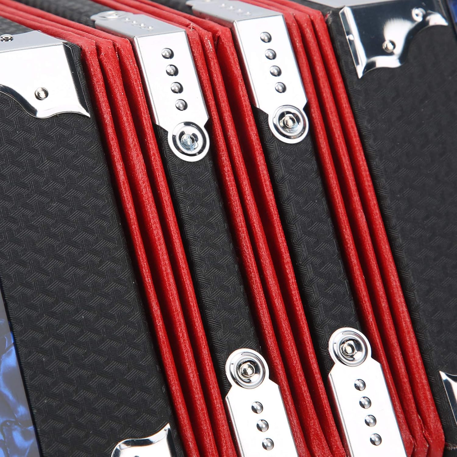 Concertina Accordion,Portable Professional for Adults Musical Instrument Supplies for Beginners Student Educational Musical Instrument (Blue)