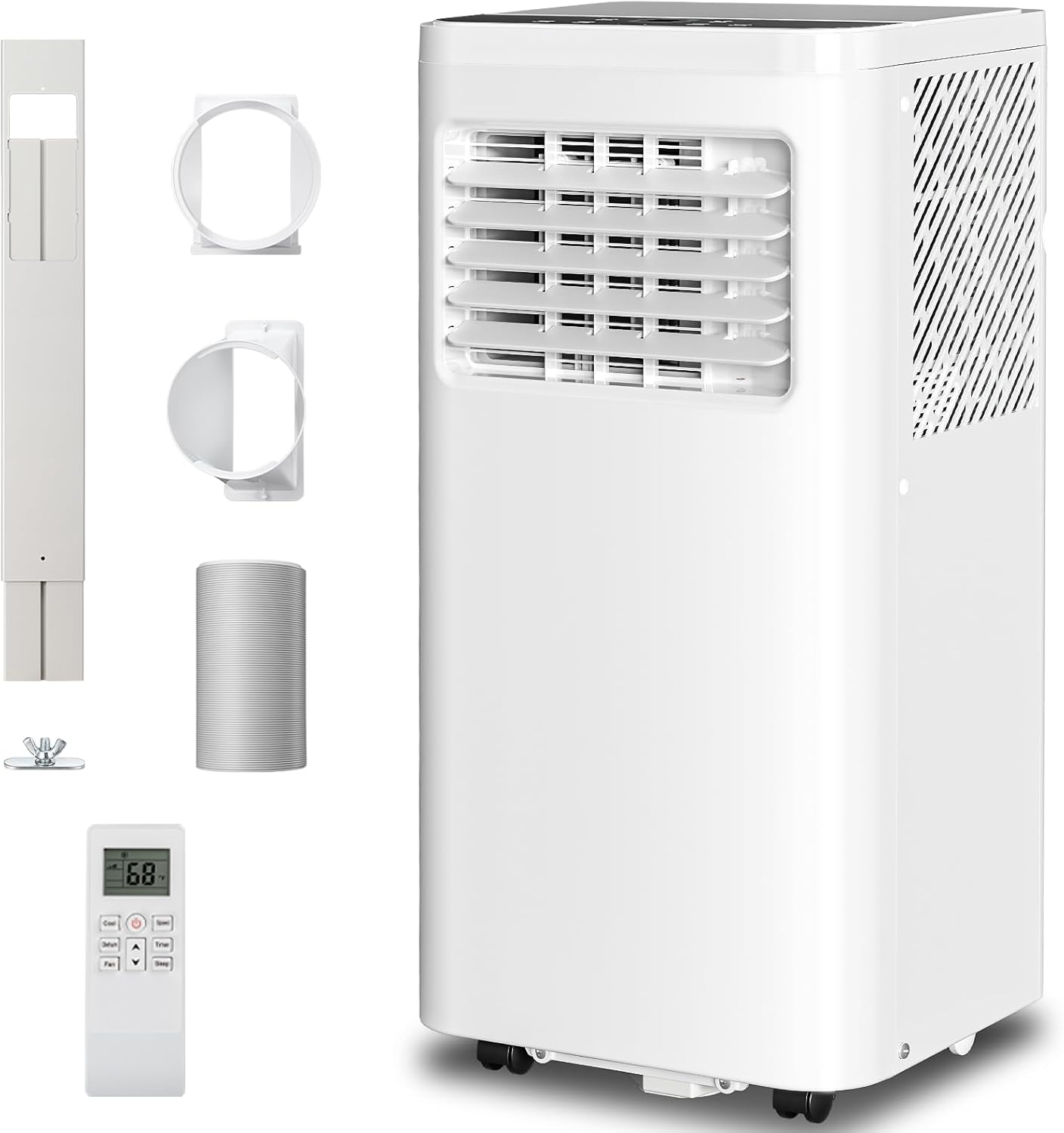 3-in-1 Portable Air Conditioners，10000BTU Portable AC Units Cools 450 Sq.Ft. with 24H Timer Remote Control，Easy Install Kit for Bedroom, Office, Dorm