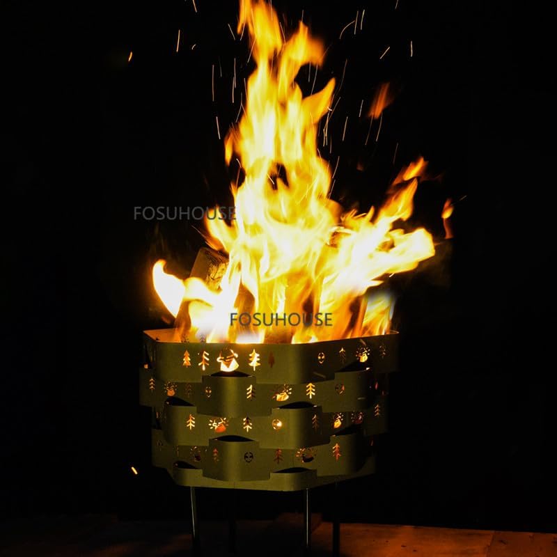 Outdoor Fireplaces Outdoor Heaters Fire Pits for Camping Portable BBQ Grill Bonfire Pit Stove Courtyard Roast Fire Pits