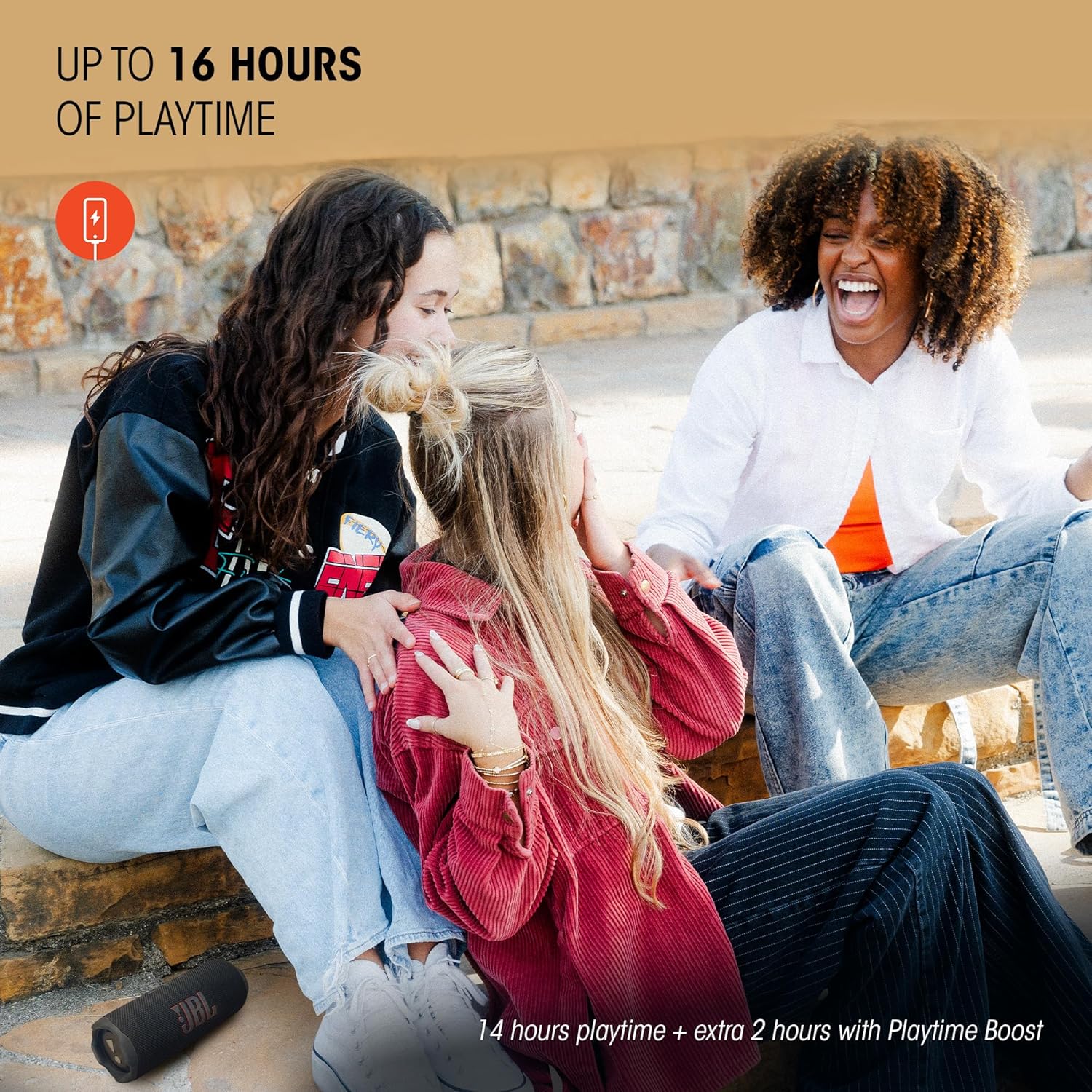 JBL Flip 7 - Portable Waterproof and Drop-Proof Speaker, Bold JBL Pro Sound with AI Sound Boost, 16Hrs of Playtime, and PushLock System with Interchangeable Accessories (Black)