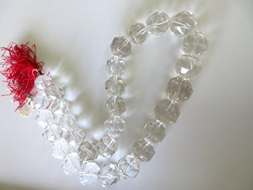 13 inch natural beads strand of 17-20mm faceted rondelle crystal quartz gemstone beads for DIY jewelry - necklace, bracelet, earring, ring.