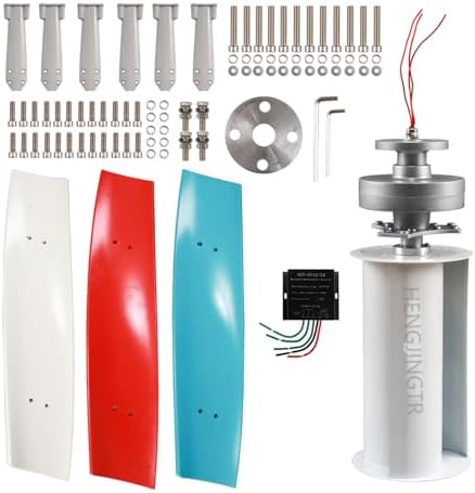 1000W-5000W Vertical Axis Wind Turbine Generator Kit - 220V/48V/24V/12V AC, Low-Speed Start, Ideal for Home & Street Lighting, Efficient Renewable Energy Solution