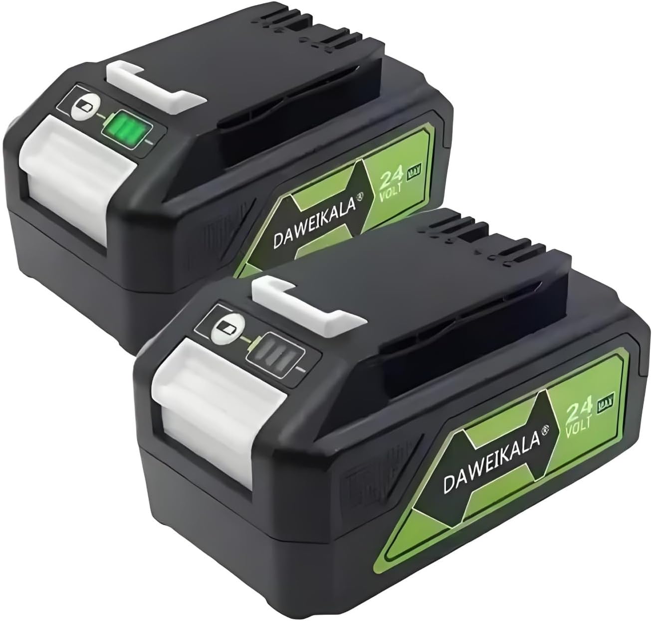 24V 3.0Ah/6.0Ah Li-Ion Battery Pack Compatible for Greenworks 24V Tools MO24B410 MO48L4211 HT24B210 21342 Cordless Garden Power Tool Battery(2PCS 6Ah 24V)