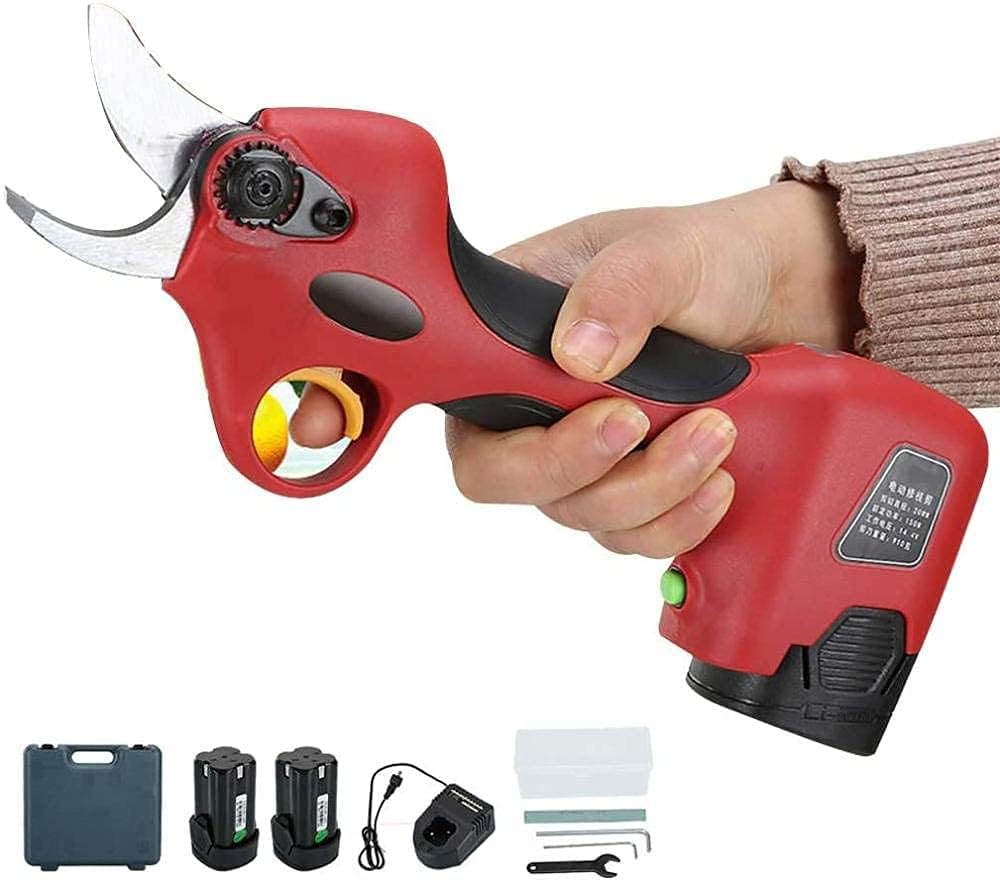 Cordless Electric Pruning Shears, Powered Tree Branch Trimmers, Mini Scissors Cutter Pruner Cut Diameter 25Mm