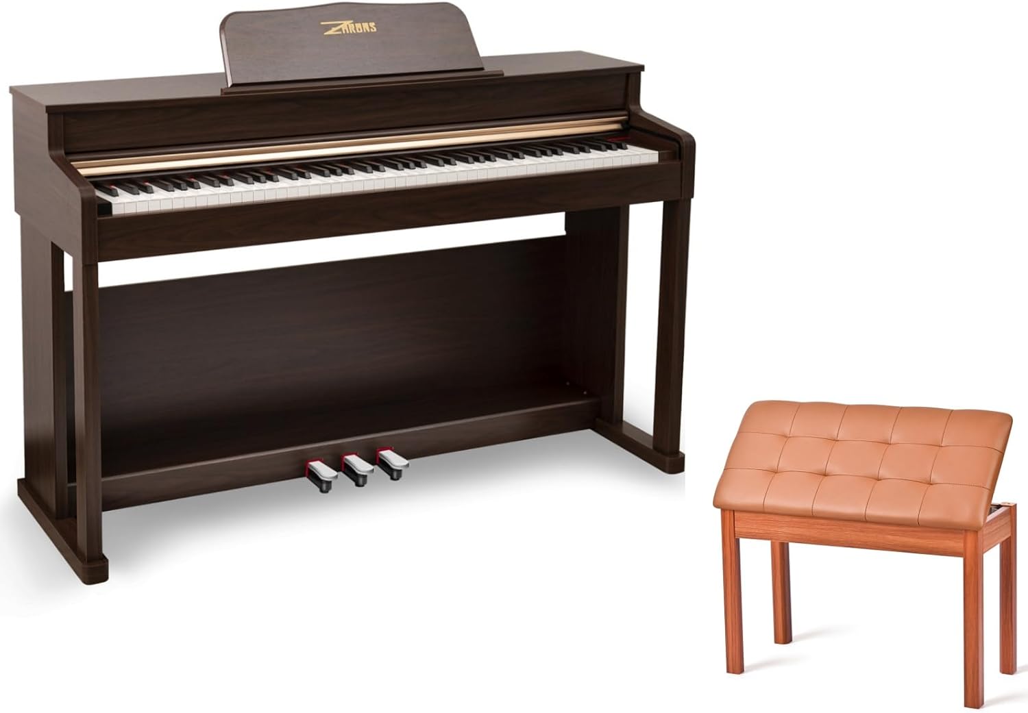 ZHRUNS Digital Piano, 88 Key Full Weighted Keyboard Piano