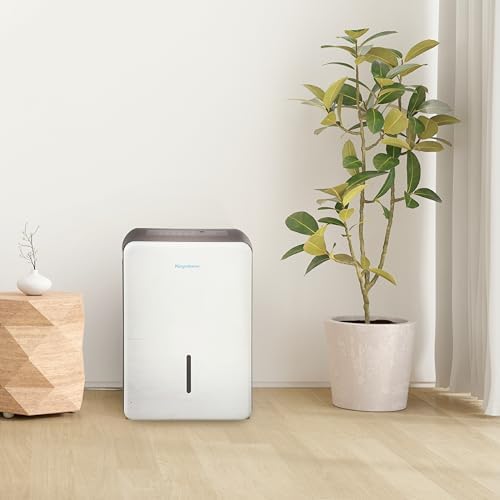 Keystone Energy Star 22-Pint Portable Dehumidifier for Large Rooms up to 1,500 Sq.Ft. with Auto-Shutoff & Timer, Quiet and Moisture Absorber For Basement, Garage, Living Room